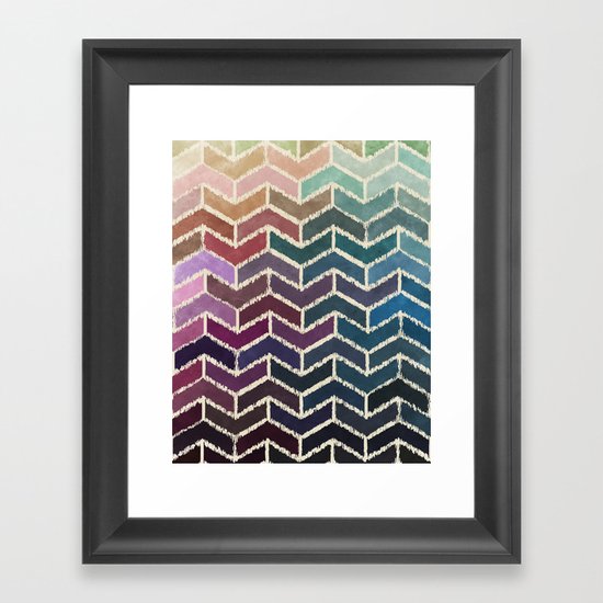 Chevron iKat Framed Art Print