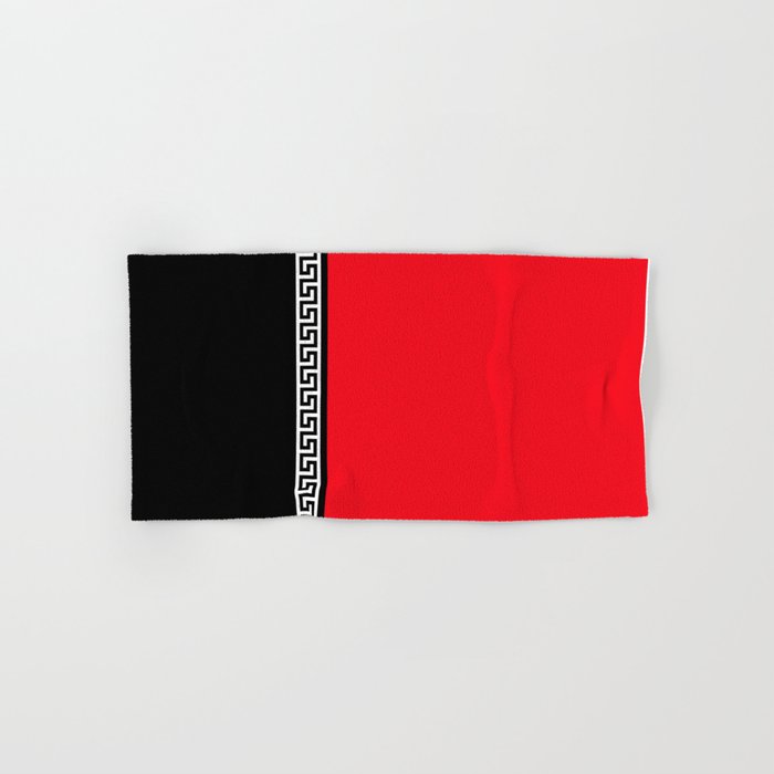 Red and black hand towels store