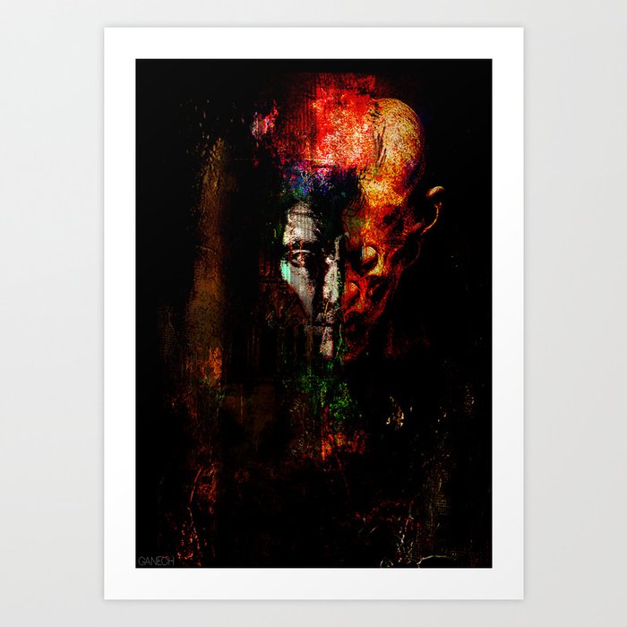 The transformation of the doctor jekyll to mister hyde Art Print