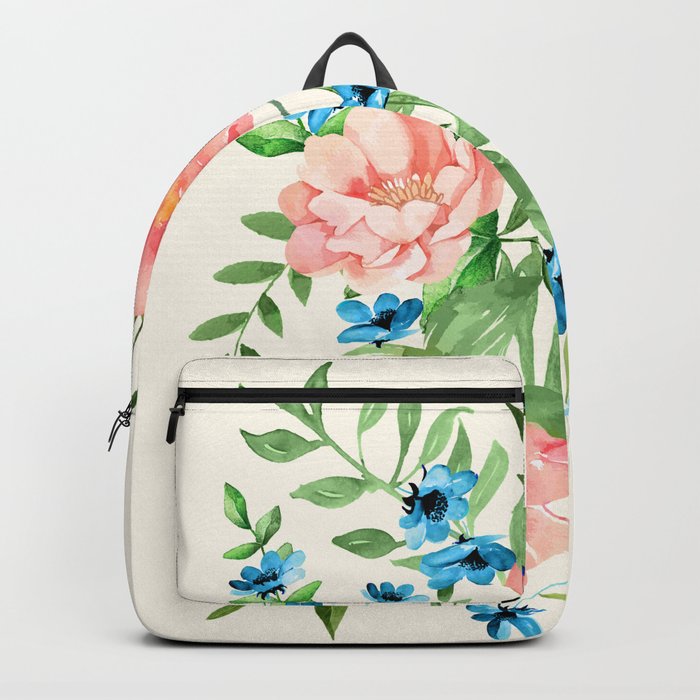 Watercolor Peonies Backpack