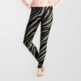 Tiger abstract striped pattern . Leggings