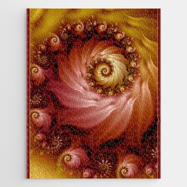 Rose Gold Spiral Jigsaw Puzzle