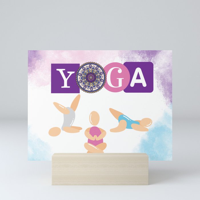 cute yogist children Mini Art Print