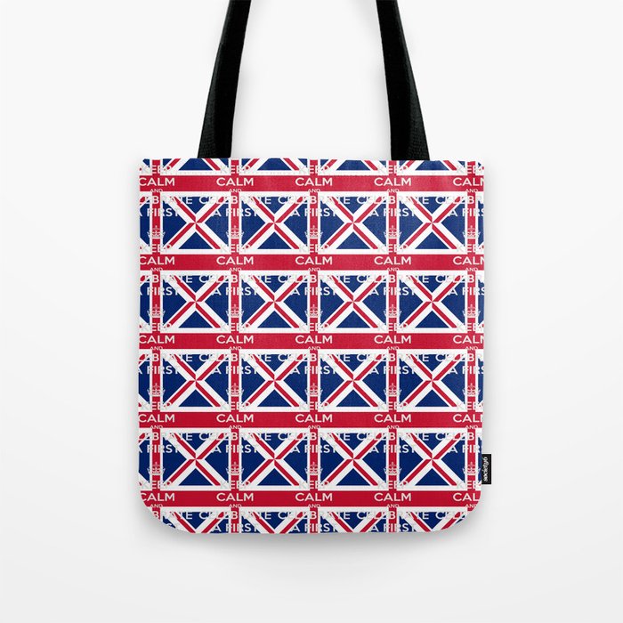 Keep Calm And Celebrate A First Text On The Union Jack Tote Bag