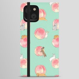 Rabbits and Peaches iPhone Wallet Case