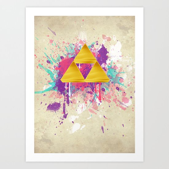 Splash Triforce Art Print