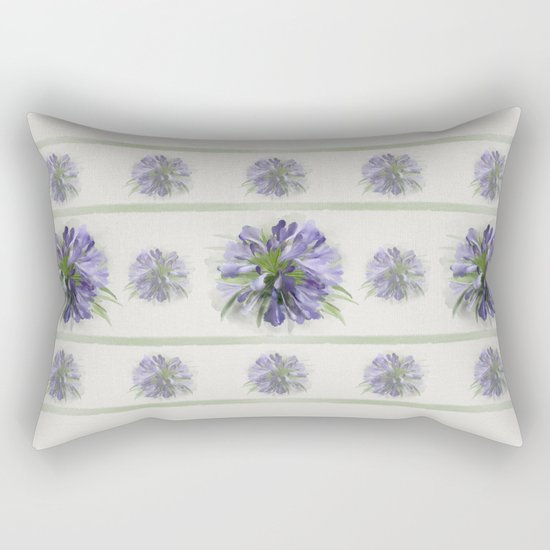Blue purple flowers Rectangular Pillow