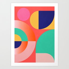 Abstract Geometric Shapes 218 Art Print