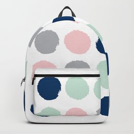 Minimal painted dots gender neutral home decor minimalist nursery baby polka dots Backpack