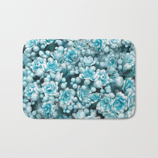 Blue flowers Bath Mat