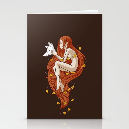 Kitsune Stationery Cards