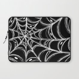 Spider web and eyes on Halloween  Laptop Sleeve