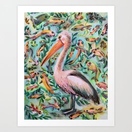 Pelican dreams Art Print