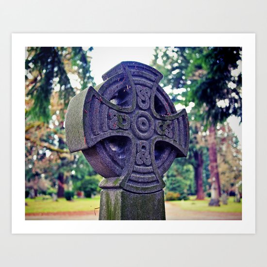 Celtic gravestone Art Print