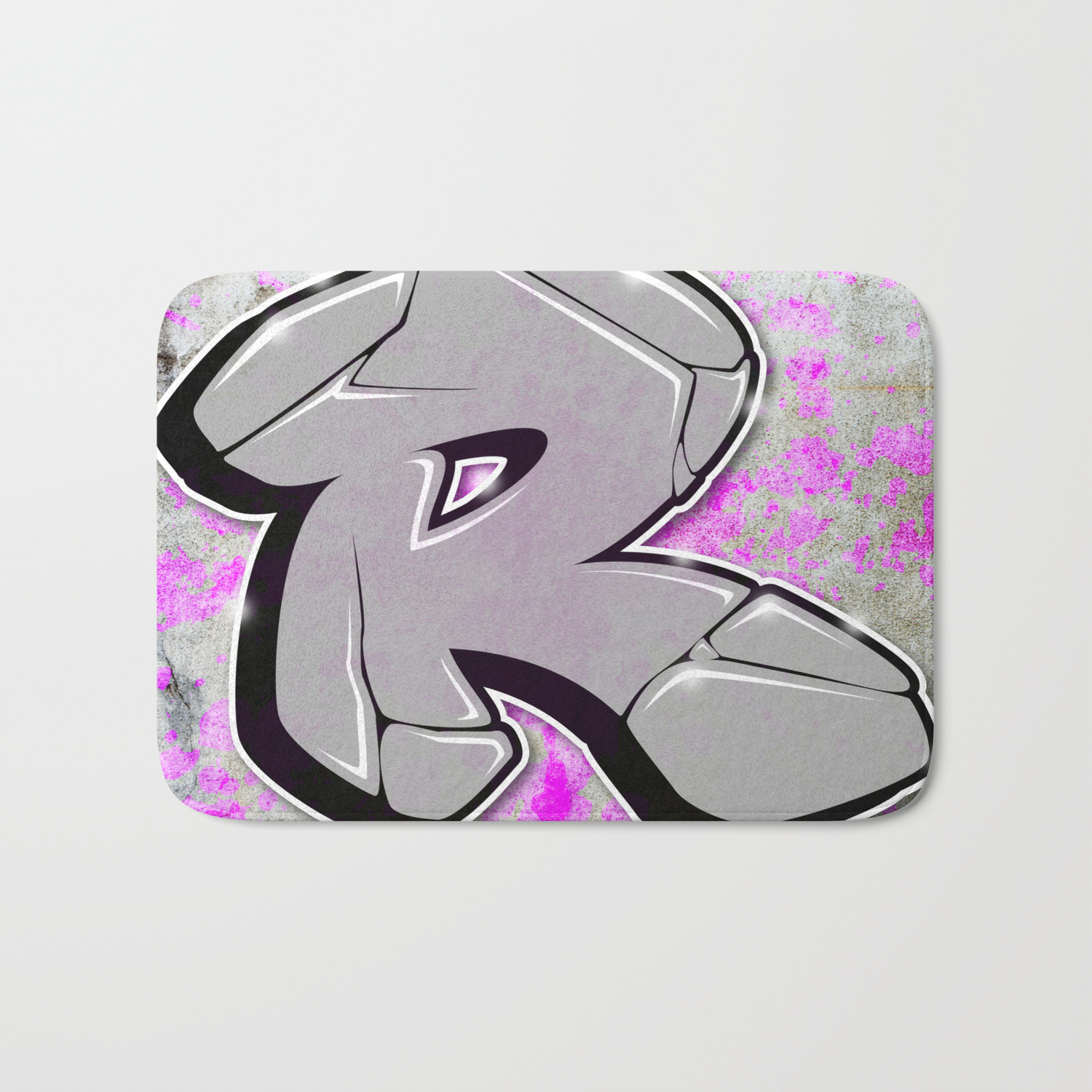 R Graffiti Letter Bath Mat By Joax Society6