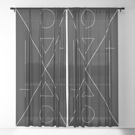 minimalist tarot Sheer Curtain