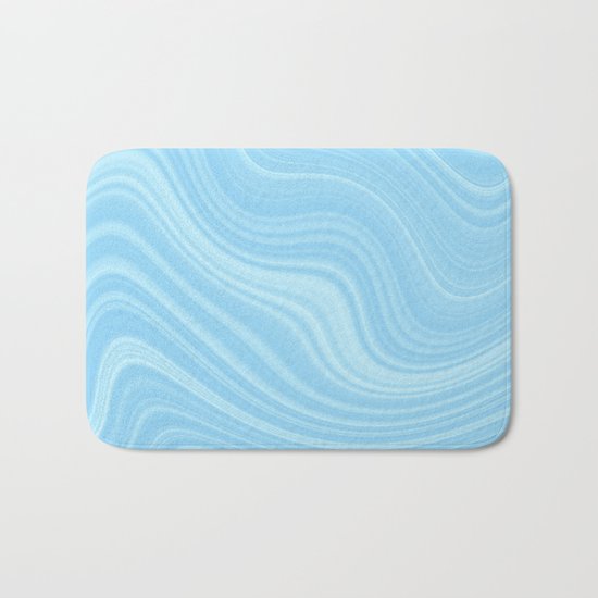 Blue wave abstract. Bath Mat