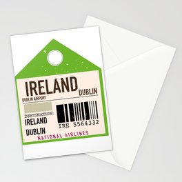 Ireland Dublin vintage plane ticket Stationery Card