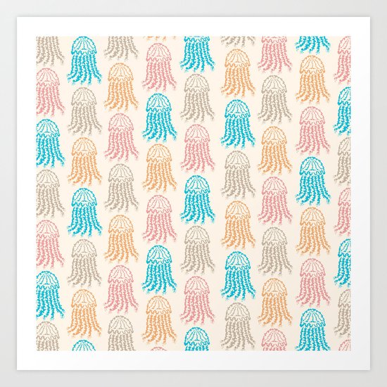 Pastel Marine Pattern 02 Art Print