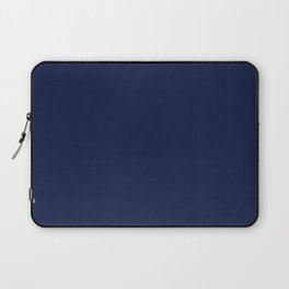 Navy Blue Minimalist Solid Color Block Spring Summer Laptop Sleeve