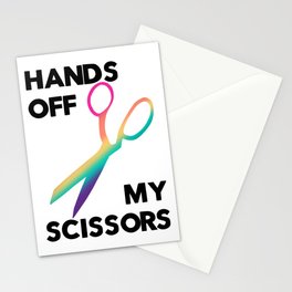 Hands Off My Scissors Stationery Cards