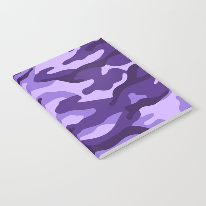 Camouflage Pattern Purple Colours Notebook
