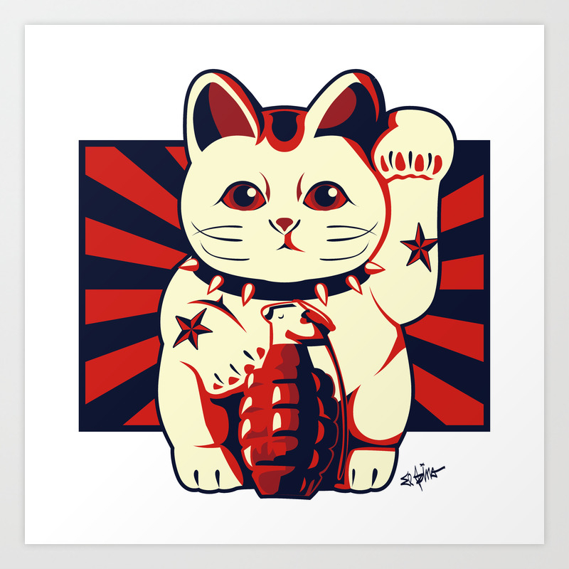 lucky cat art