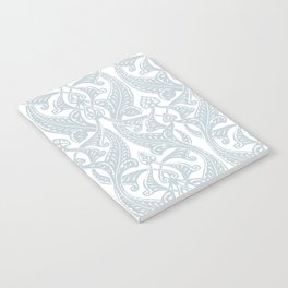 Art Nouveau Silver Grey & White Pattern Notebook