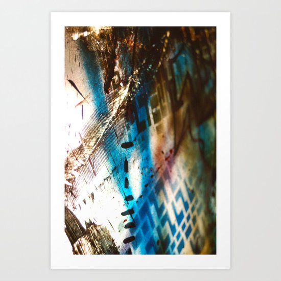 Retrollage 9.. Art Print