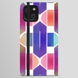 Bold Watercolor Geometric Shapes iPhone Wallet Case