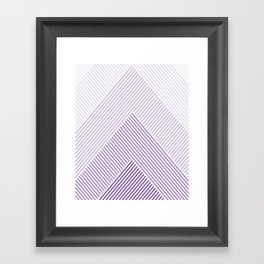 Shades of Purple Abstract geometric pattern Framed Art Print