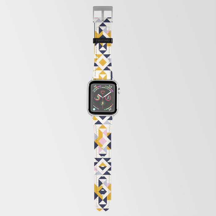 Modern Geometric Abstract Aztec Motif Inspired Apple Watch Band