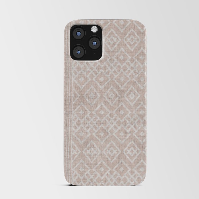 Boho tribal mudcloth blush pink geometric abstract pattern _ Bloomartgallery iPhone Card Case