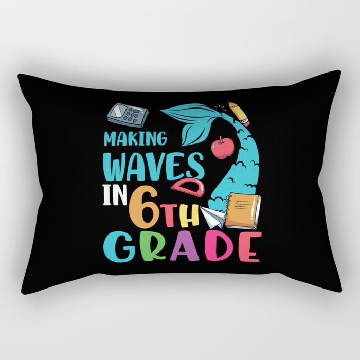 Making Waves In 6th Grade Mermaid Rectangular Pillow