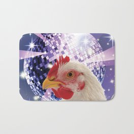Disco chicken - Retro Vintage Funny  Bath Mat