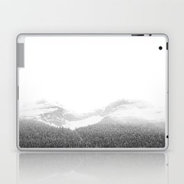 Snowy Mountains | Jasper Alberta | Landscape Photography | Black and White  Laptop Skin