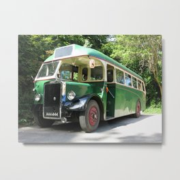 Vintage 1940s British Bus  On the road again Metal Print