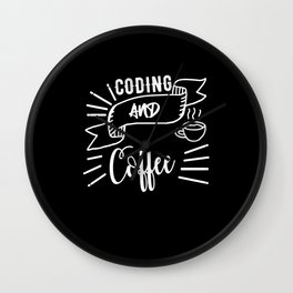 Coffee and Coding Gift idea  Programmers Wall Clock