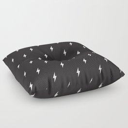 Lightning Bolt Pattern Black & White Floor Pillow