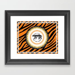 Eye of the Tiger Framed Art Print