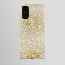Dahlias Cream // Ivory Backbround // Normal Scale  Android Case