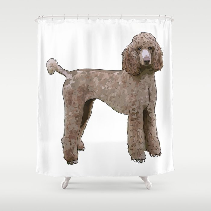 Elegant Poodle Shower Curtain By Gangsterrapandcoffee Society6 Elegant Poodle Shower Curtain