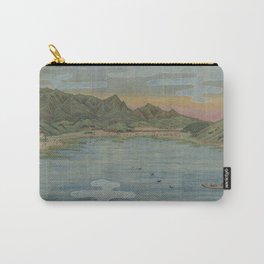 Lake view 2. Ukiyoe Landscape Carry-All Pouch | Japanese, Crest, Asia, Painting, Oil, Pop Art, Old, Ukiyoe, Vintage, Oliental 