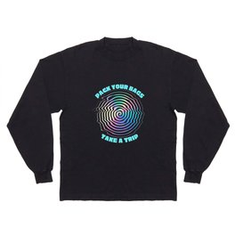 Pack your bags, take a trip - Holographic Trippy Warp Long Sleeve T-shirt