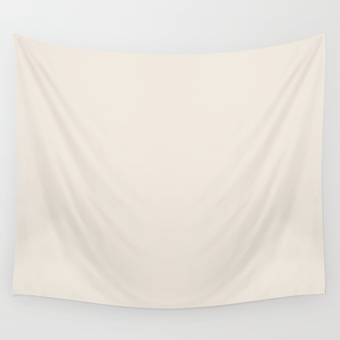 Pale Fresh Off White Cream Linen Solid Color Pairs PPG Sugar Soap PPG1084-1 - Single Shade Colour Wall Tapestry