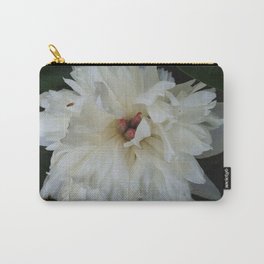 white flower Carry-All Pouch