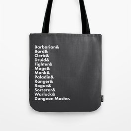 Dungeons and Dragons - Classes Tote Bag