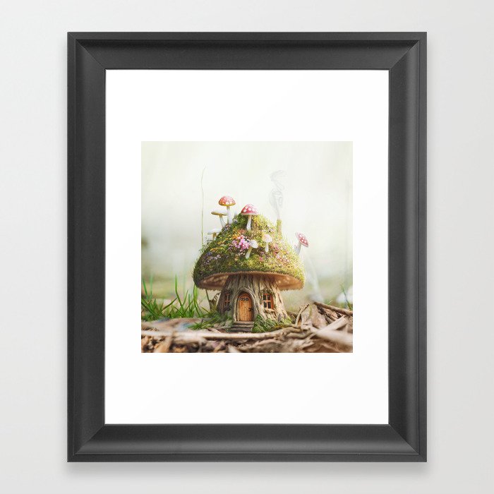 Mushroom House Framed Art Print