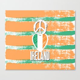 Peace, Love, Ireland Canvas Print