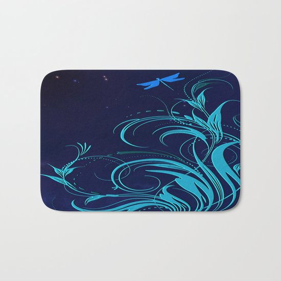 Good Night Dragonfly Bath Mat